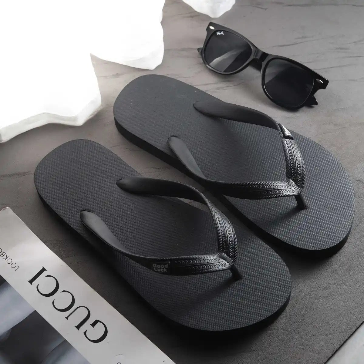 2024 cross-border one free shipping summer new candy-colored men's flip-flops casual beach anti-slip sandals – Ansicht 4
