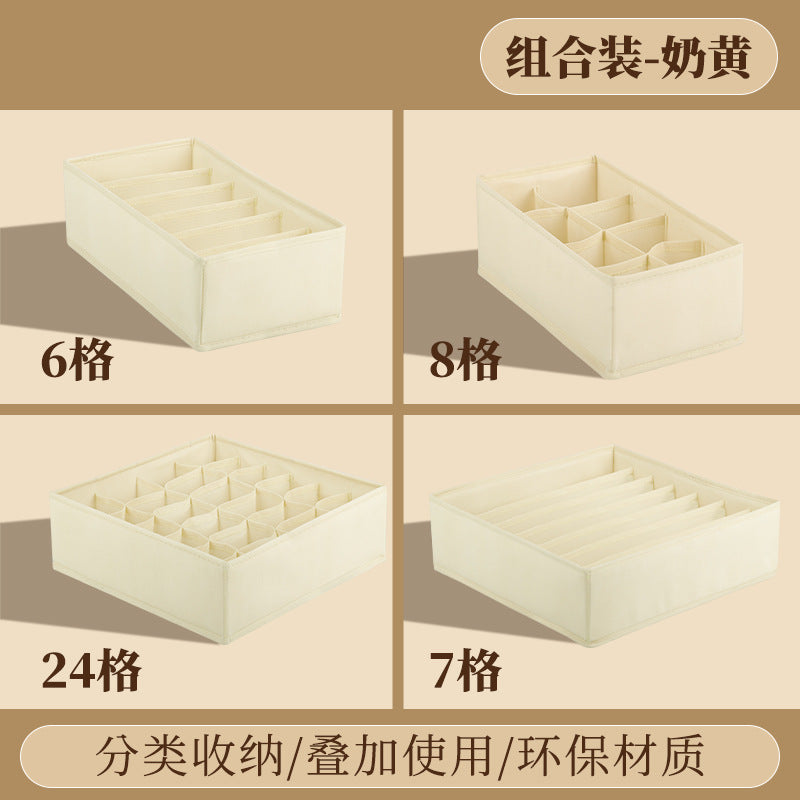 Vital™ Foldable Fabric Underwear & Sock Organizer Box with Dividers