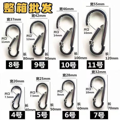 Vital™ Heavy-Duty Stainless Steel Spring Safety Carabiner & Climbing Snap Hook