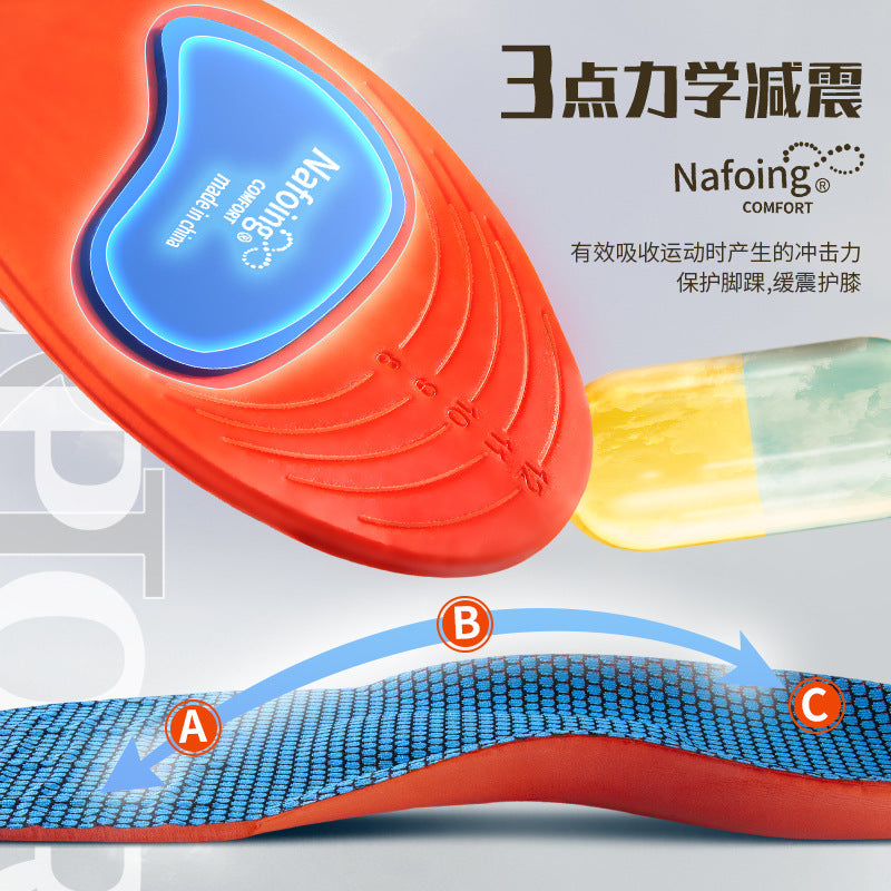 Sports Insoles, Summer Military Training Soft Soles, Shock-Absorbing Men's Sweat-Absorbing Insoles, Flat Arch Full Padded Heel Insoles Wholesale – Ansicht 3