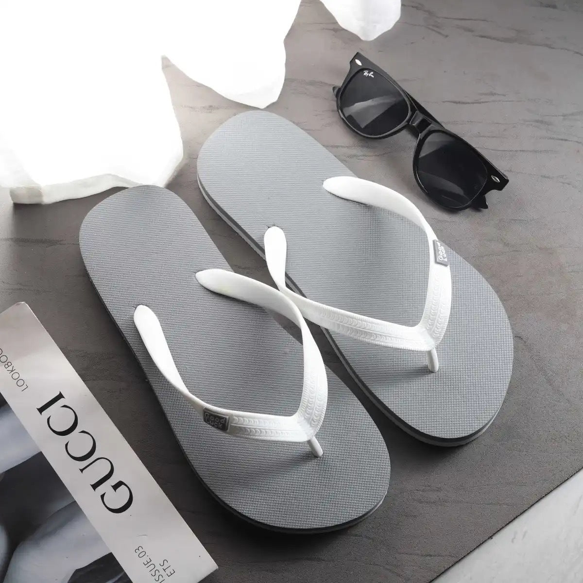 2024 cross-border one free shipping summer new candy-colored men's flip-flops casual beach anti-slip sandals – Ansicht 6