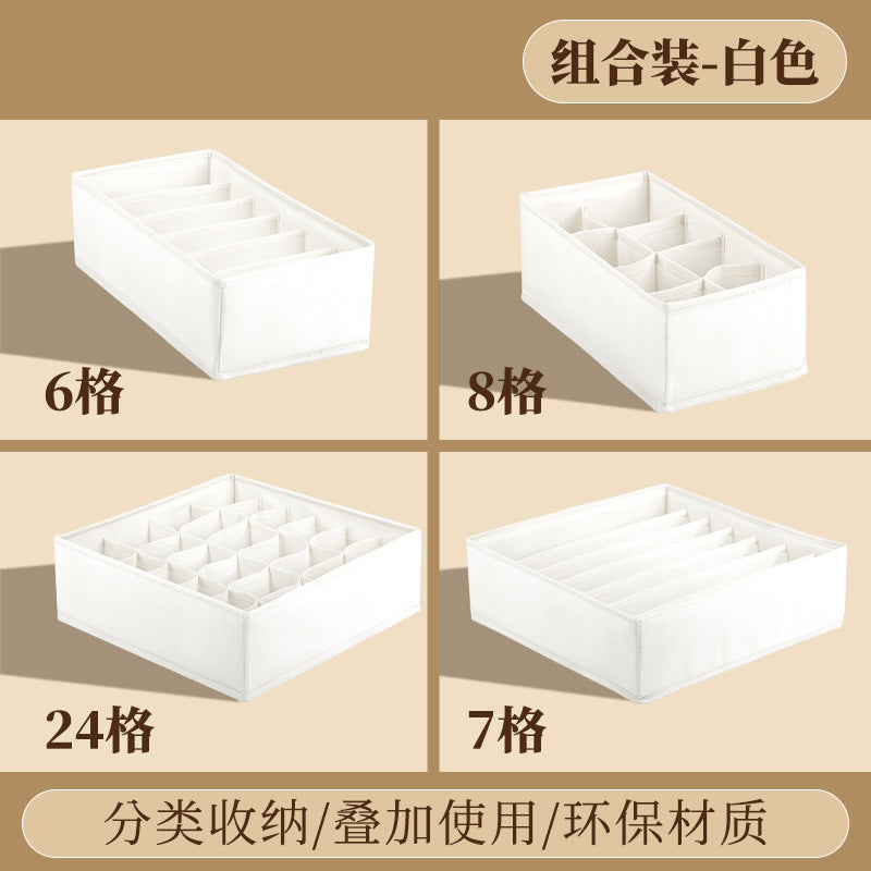 Vital™ Foldable Fabric Underwear & Sock Organizer Box with Dividers