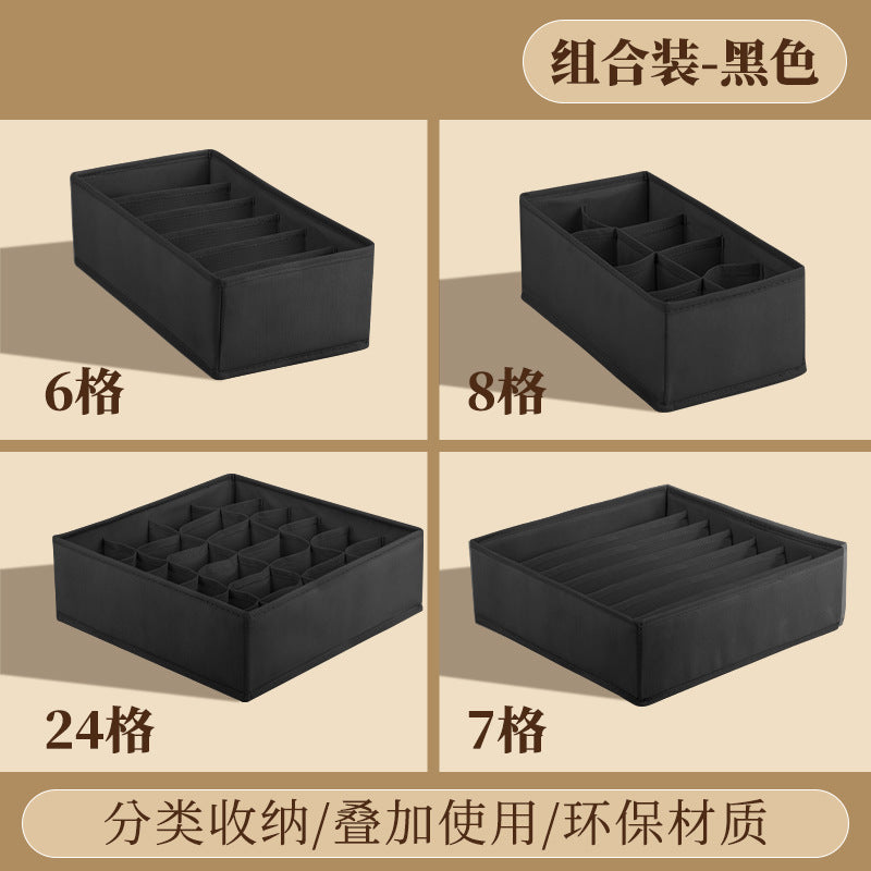 Vital™ Foldable Fabric Underwear & Sock Organizer Box with Dividers