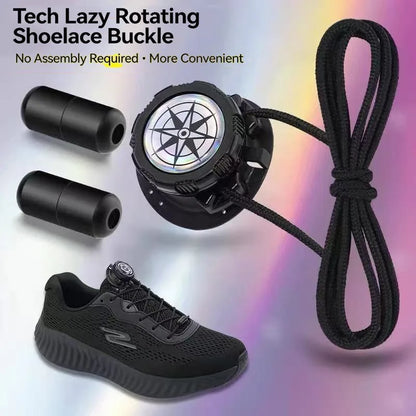 Upgraded No‑Tie Automatic Sneaker Laces Thick Rope Shoelaces with Swivel Metal Capsule Buckles Easy Installation