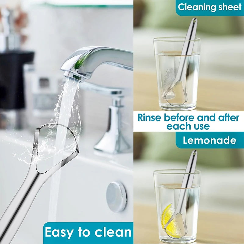VitaCare™ PureBreath Single-Layer Stainless Steel Tongue Cleaner