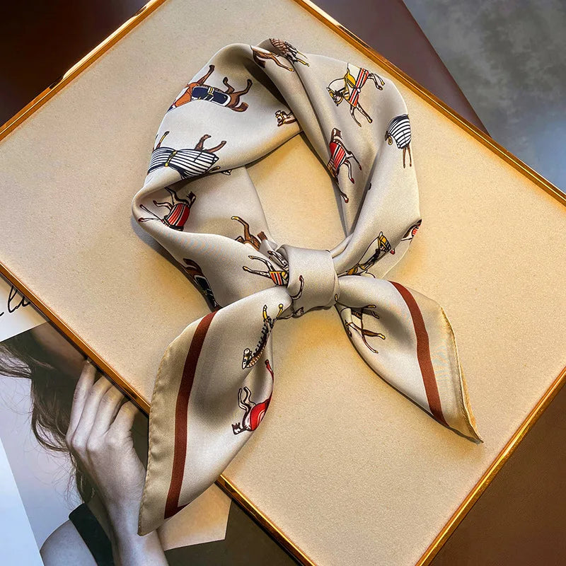 Luxury Satin Square Scarf (70x70 cm) – Versatile Fashion Accessory