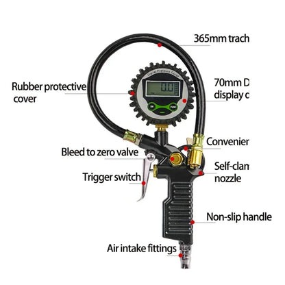Reifendruckprüfer digital mit LCD-Anzeige 0 bis 220 psi – Ansicht 6