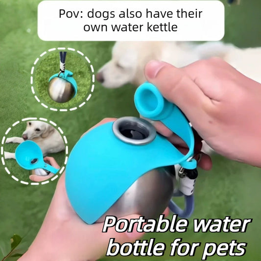 Hundetrinkflasche mit abnehmbarem Silikonnapf 285 ml