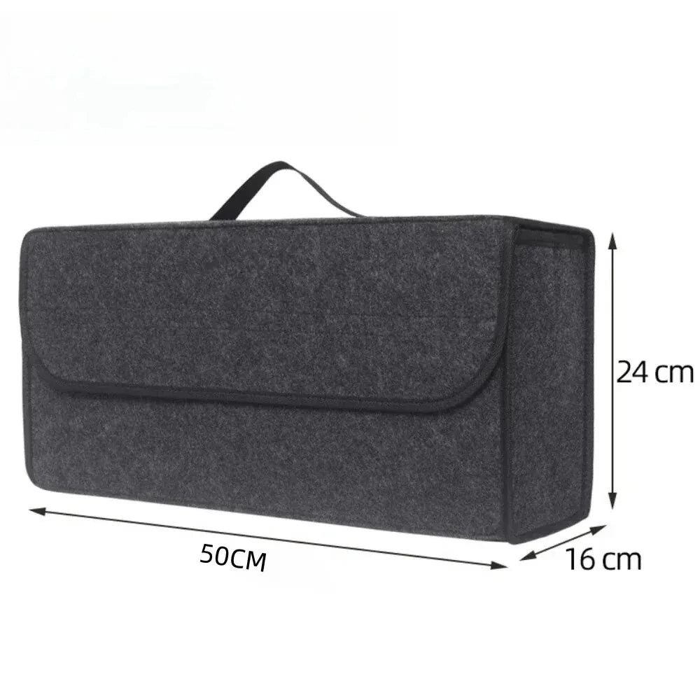 Car Storage Bag Car Trunk soft Organizer Felt Storage Box Accessories Large Anti Slip Compartment Boot Storage Organizer Tooll – Ansicht 5