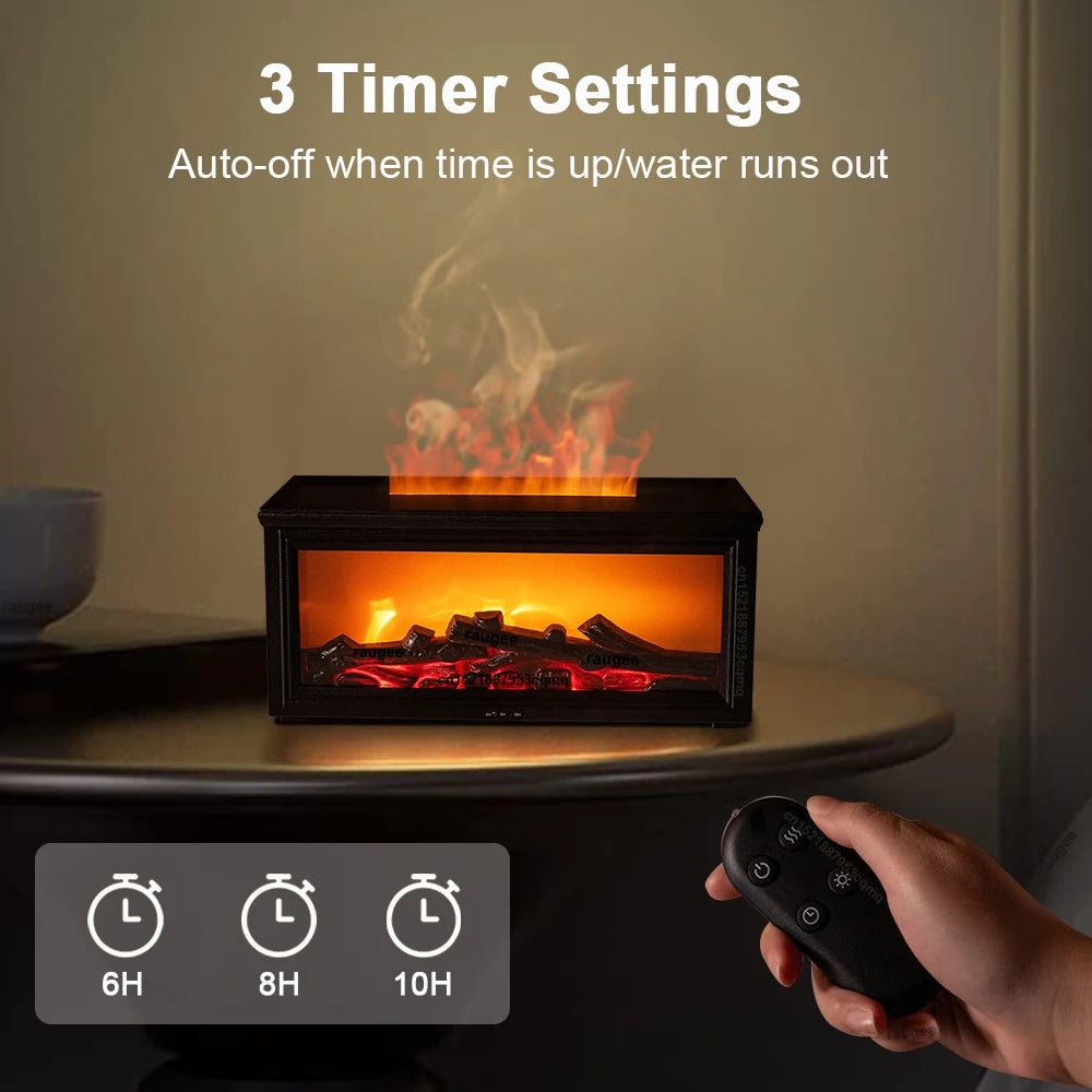 Aroma-Diffuser mit Flammeneffekt und Ultraschall USB – Ansicht 4