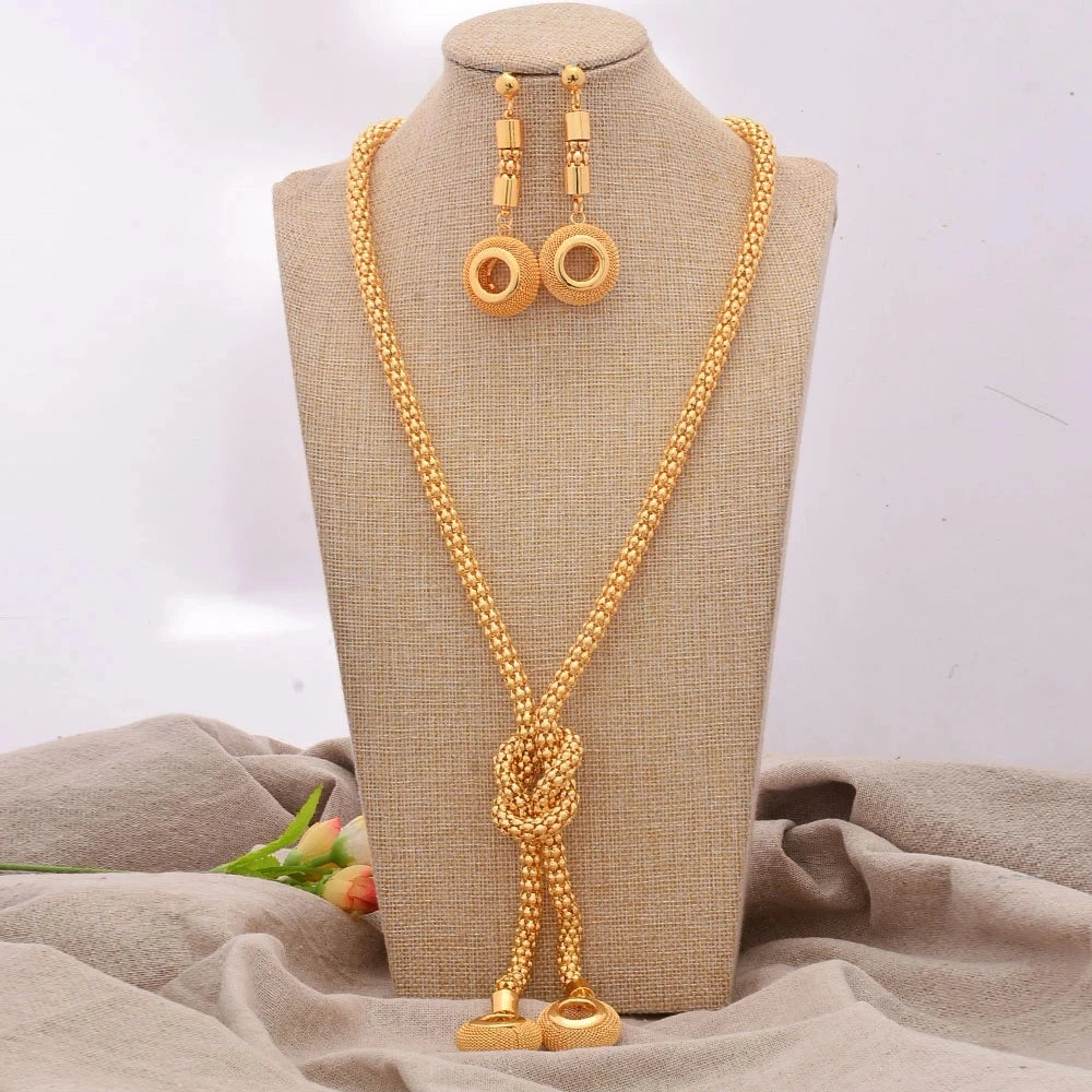 Schmuckset in Goldoptik mit Blütenmotiv – Ansicht 18