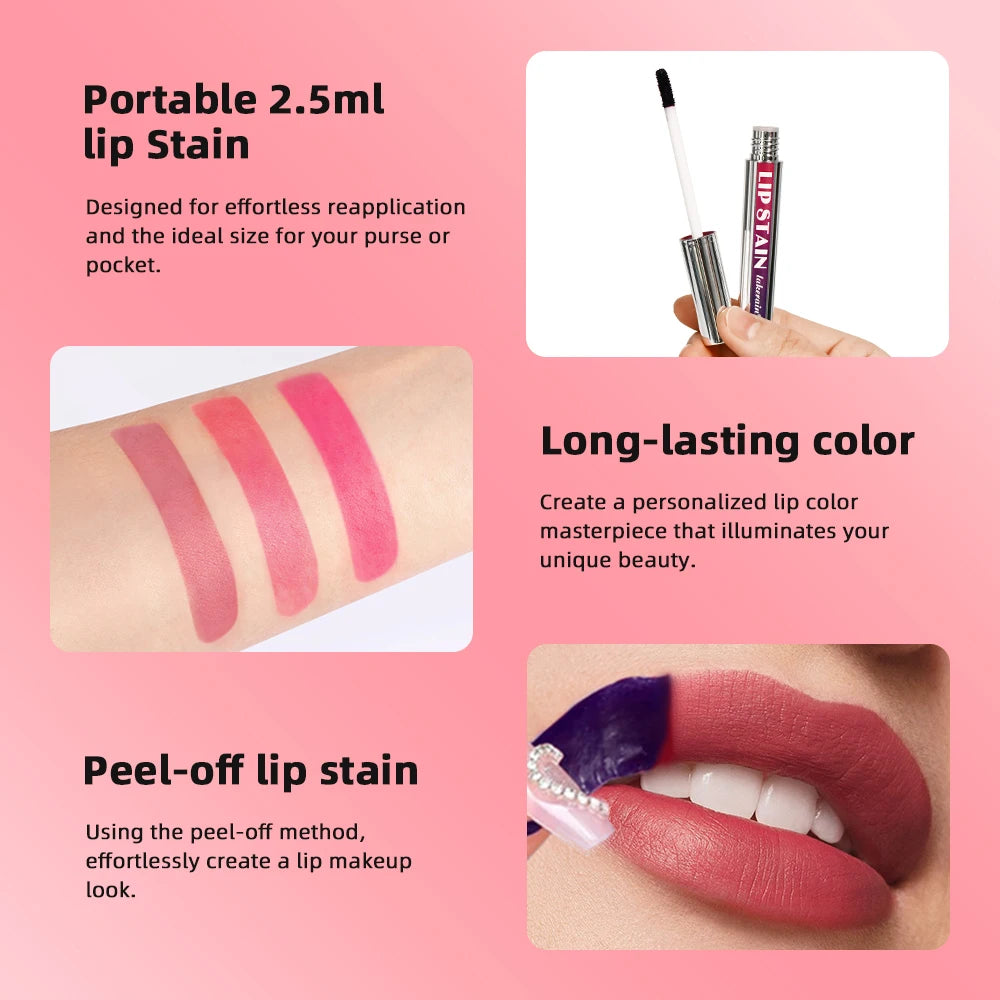Vital™ Peel-Off Lip Stain & Long-Lasting Lip Tint | Transfer-Proof & Waterproof