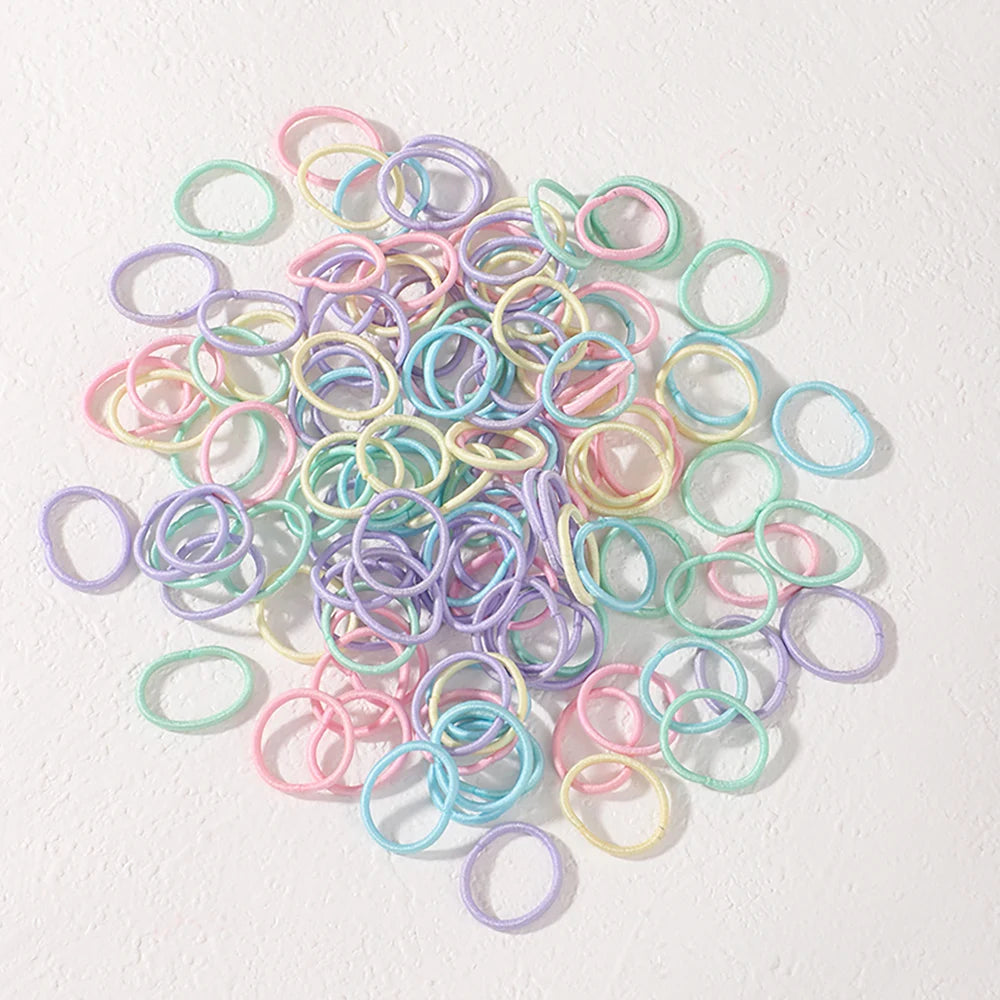 Vita 100-Piece Pastel Seamless Elastic Hair Ties & No-Damage Bands