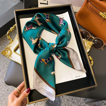 Luxury Satin Square Scarf (70x70 cm) – Versatile Fashion Accessory
