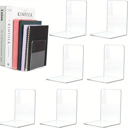 Buchstützen aus Acryl transparent im Set
