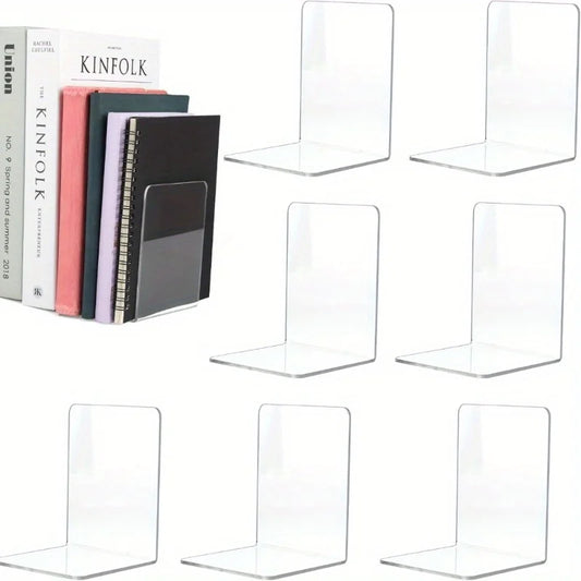 Buchstützen aus Acryl transparent im Set