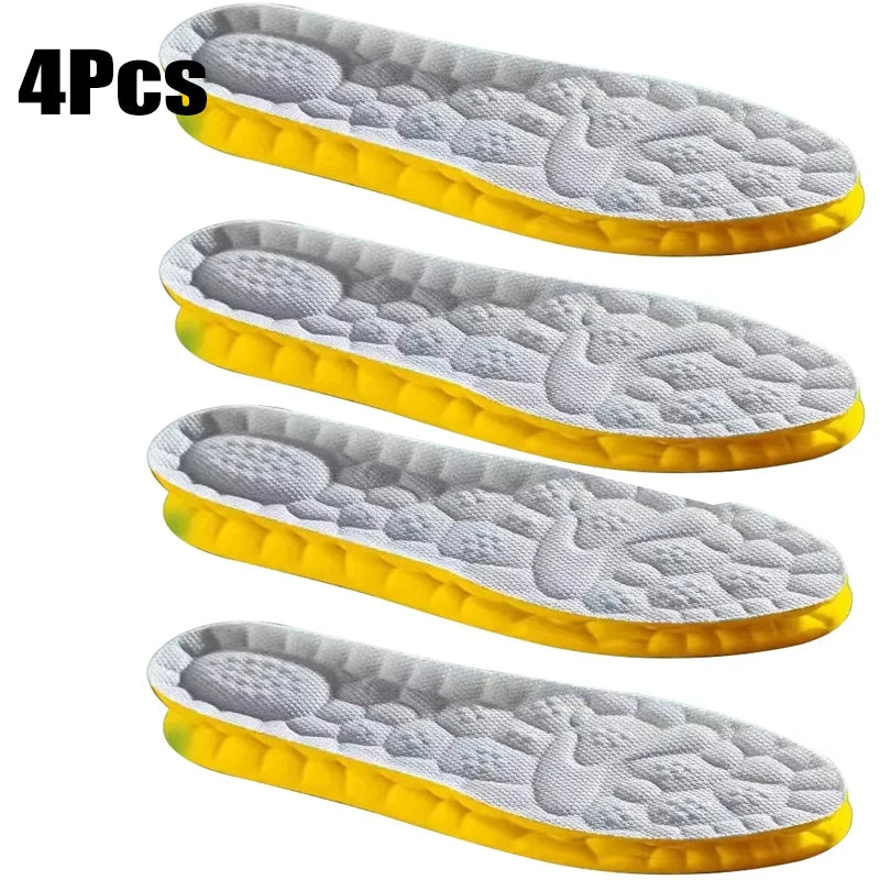 4D Sports Insoles Shoes PU Sole Soft Breathable Shock Absorption Cushion Heavy Duty Support Pain Relief Running Orthopedic Care – Ansicht 12