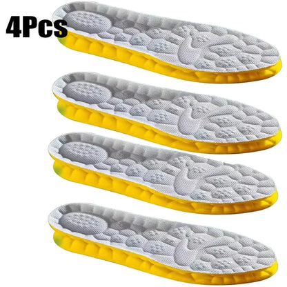 4D Sports Insoles Shoes PU Sole Soft Breathable Shock Absorption Cushion Heavy Duty Support Pain Relief Running Orthopedic Care – Ansicht 12