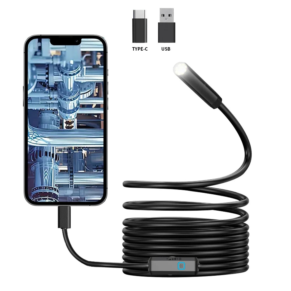 VitaHome™ VisionPro 7mm Waterproof USB-C Endoscope & Borescope Camera