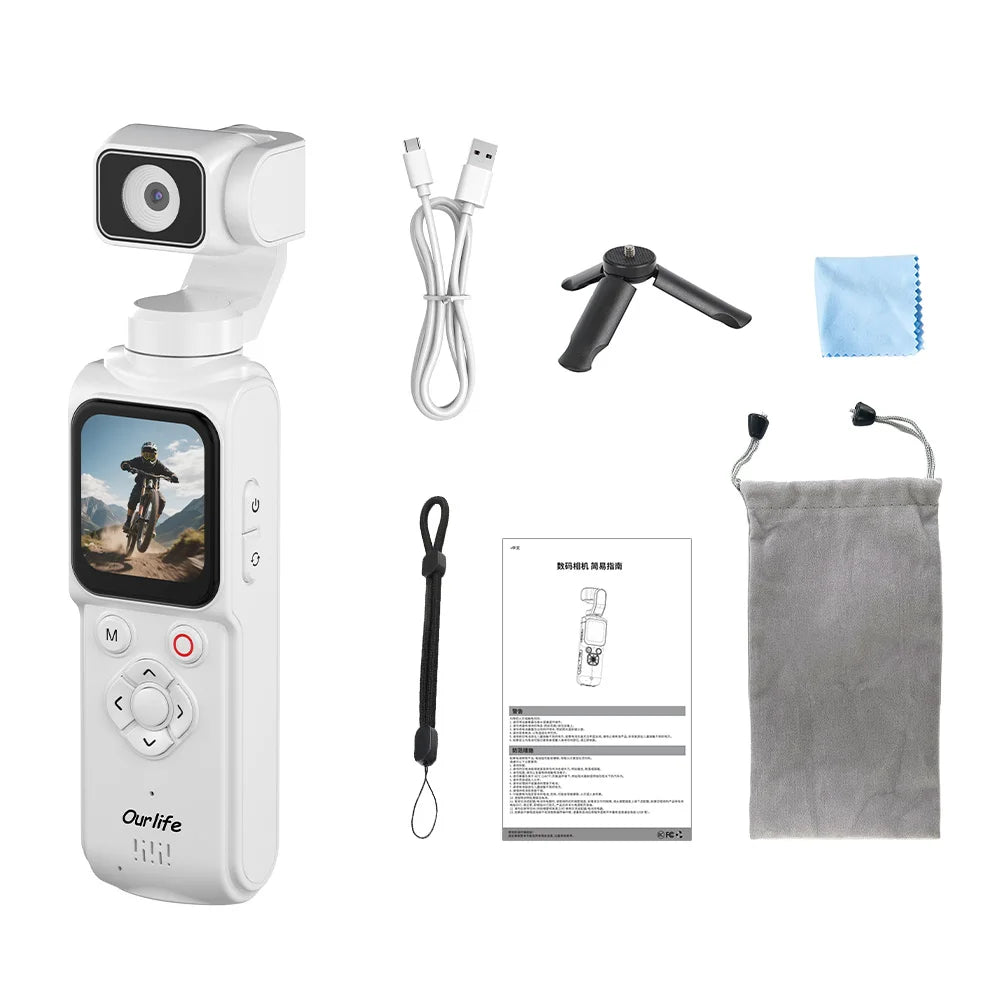 VitaHome™ ProMotion Ourlife 4K 330° Face-Tracking Gimbal Action Camera