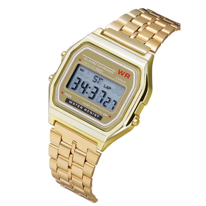 VitaHome™ RetroSteel Digital Multifunction Watch