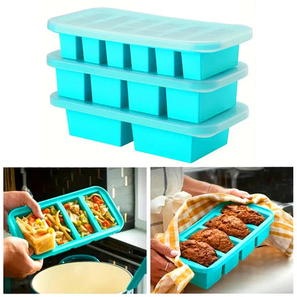 Gefrierform aus Silikon mit Deckel für Portionen