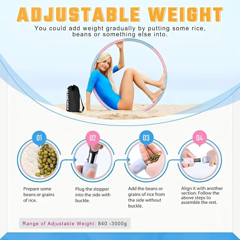 Fitness-Loops aus Edelstahl gepolstert 6-teilig – Ansicht 6