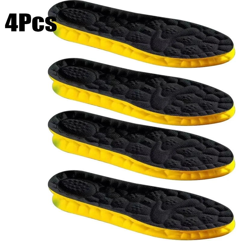 4D Sports Insoles Shoes PU Sole Soft Breathable Shock Absorption Cushion Heavy Duty Support Pain Relief Running Orthopedic Care – Ansicht 11