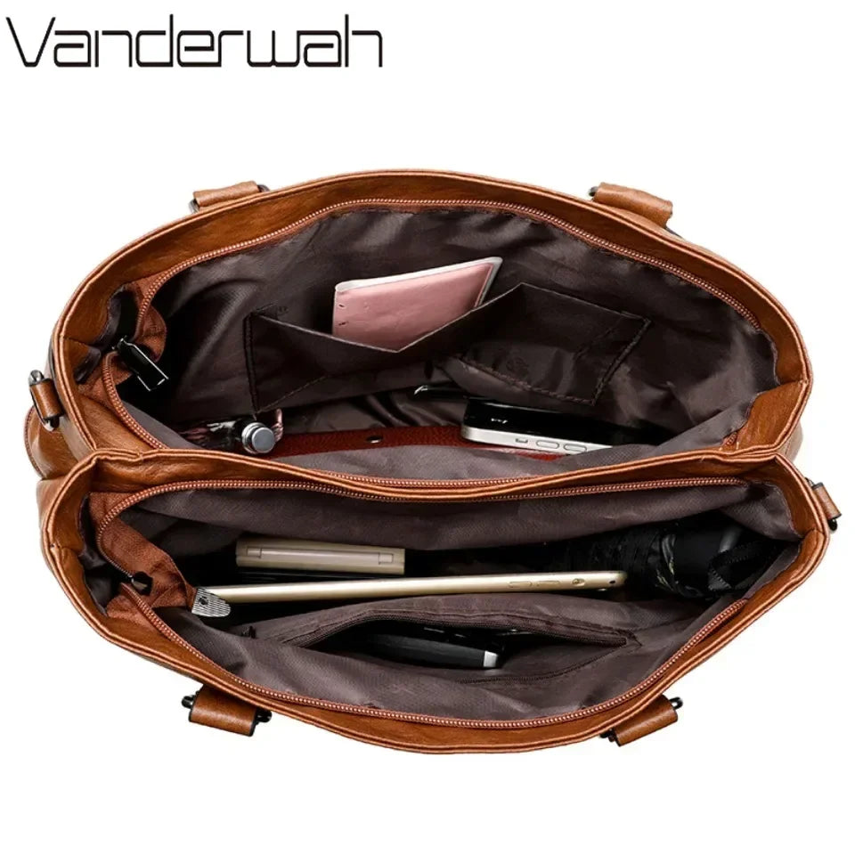 Handtasche aus Leder zum Umhängen – Ansicht 6