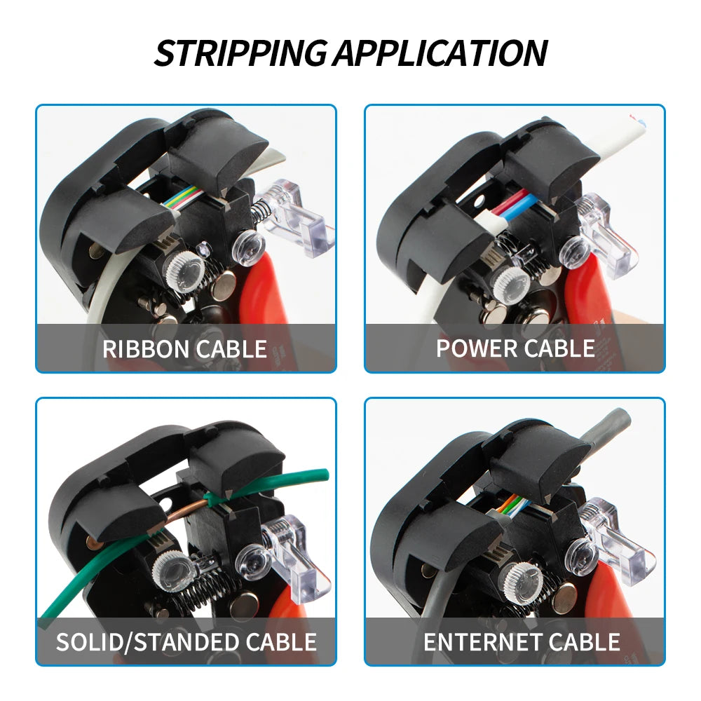 Professional Electrician Wire Pliers Cable Wire Stripper Cutter Crimper Automatic Crimping Stripping Tool – Ansicht 6