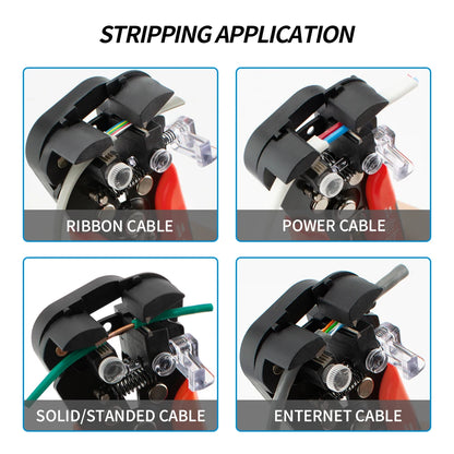 Professional Electrician Wire Pliers Cable Wire Stripper Cutter Crimper Automatic Crimping Stripping Tool – Ansicht 6