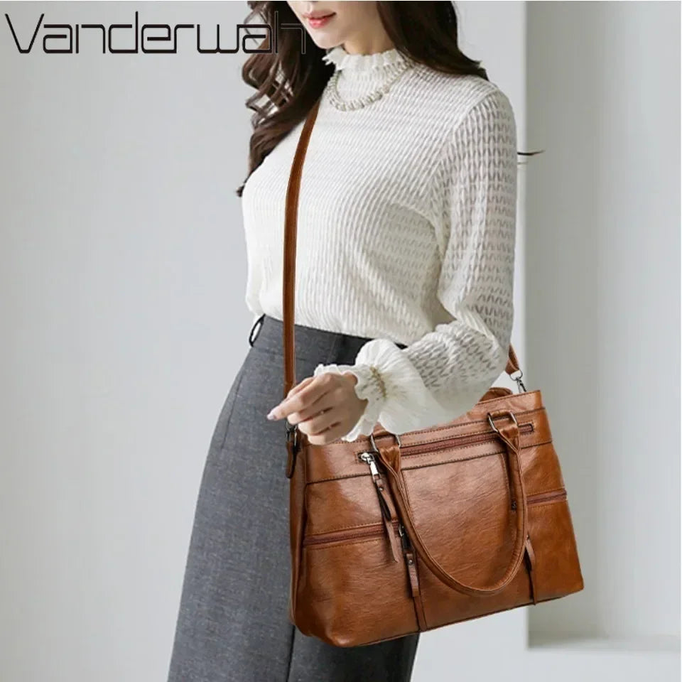 Handtasche aus Leder zum Umhängen – Ansicht 2