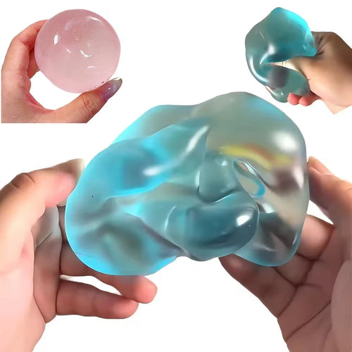 Vita Transparent Blue Maltose Slow-Rebound Anti-Stress Squishy Toy
