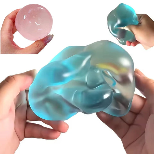 Vita Transparent Blue Maltose Slow-Rebound Anti-Stress Squishy Toy