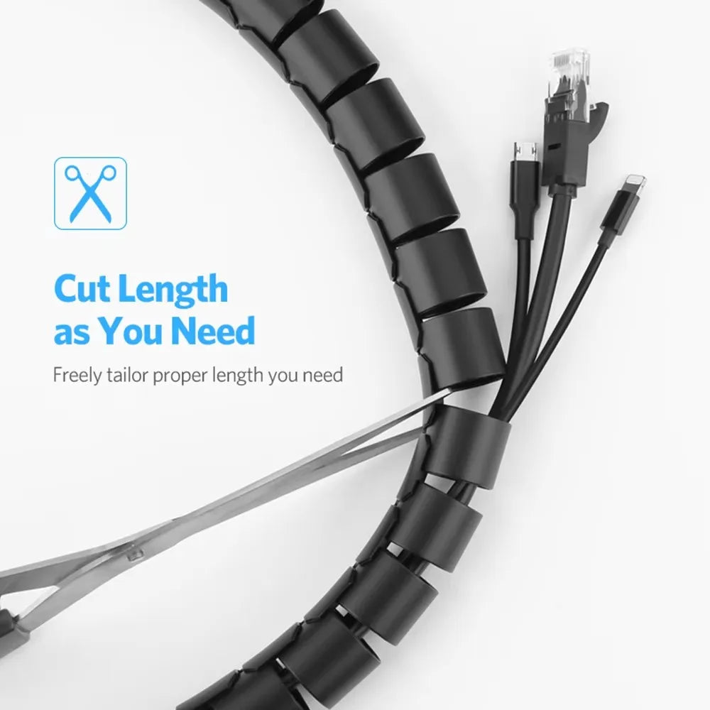 VitaHome™ CordWrap Flexible Spiral Cable Management Tube (2M)