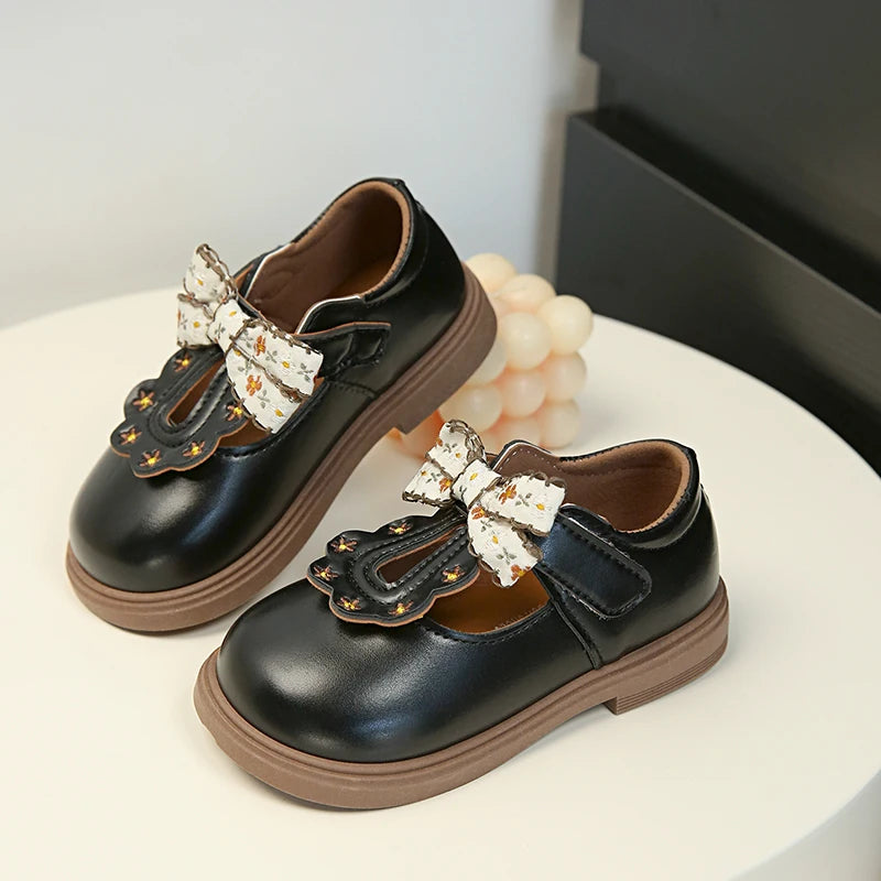 VitaHome™ BowDelight T-Strap Kids Oxford Shoes