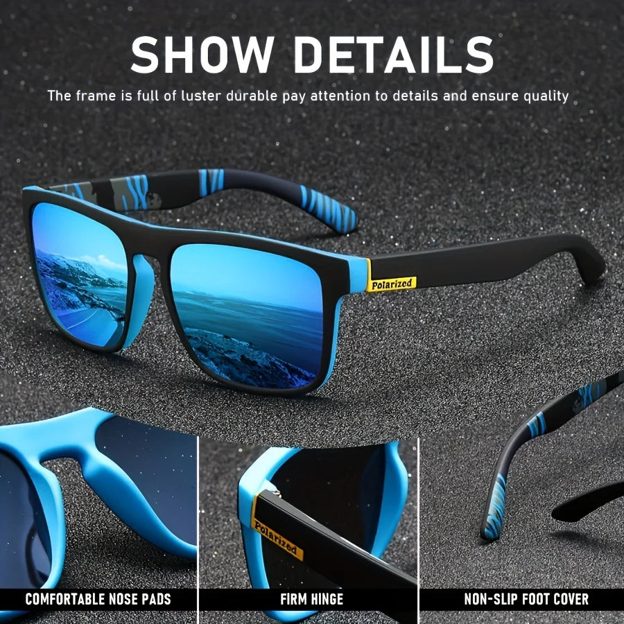 Vita Vintage Square Polarized Driving & Fishing Sunglasses