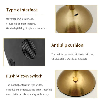 Tischlampe LED dimmbar kabellos mit Touch-Sensor – Ansicht 4