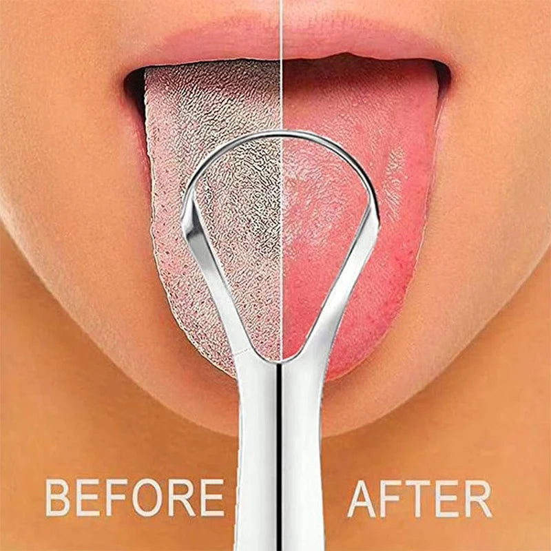 VitaCare™ PureBreath Single-Layer Stainless Steel Tongue Cleaner