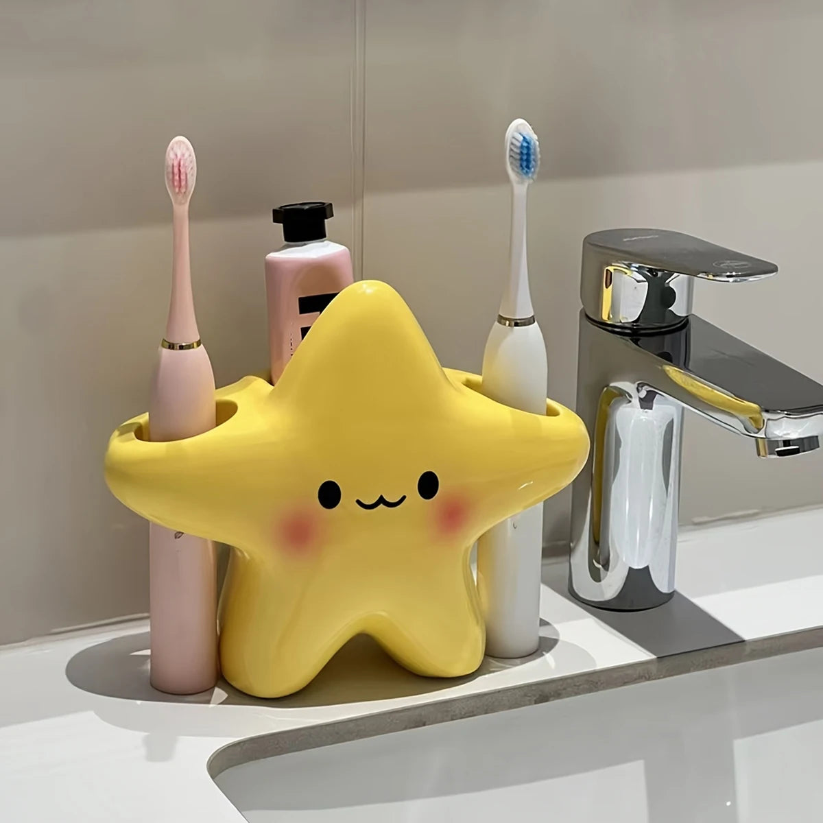 Vital™ StarSmile Cute Toothbrush Holder & Bathroom Organizer