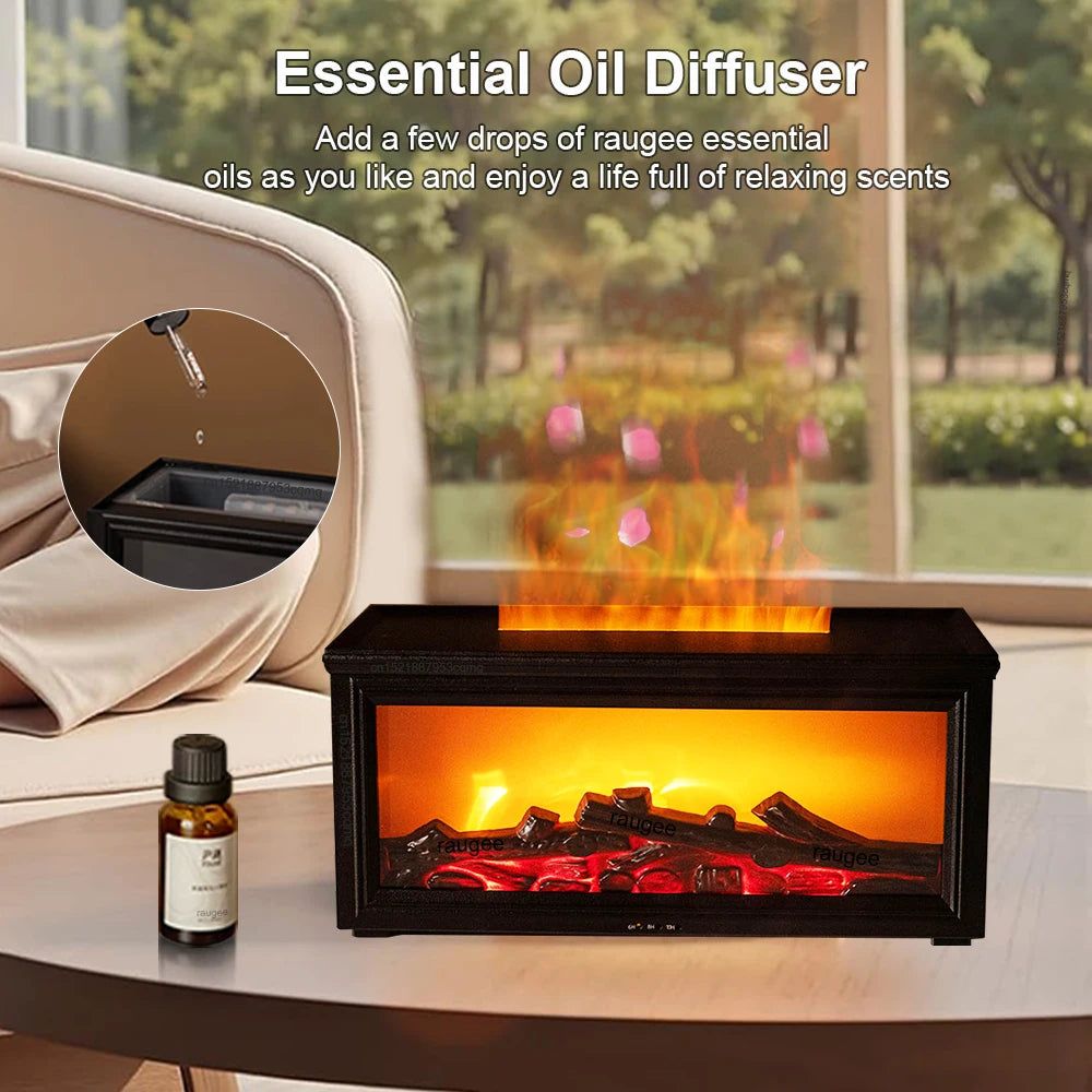 Aroma-Diffuser mit Flammeneffekt und Ultraschall USB – Ansicht 6