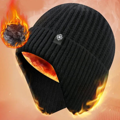 Wintermütze Herren mit Ohrenklappen und Fellfutter – Ansicht 4