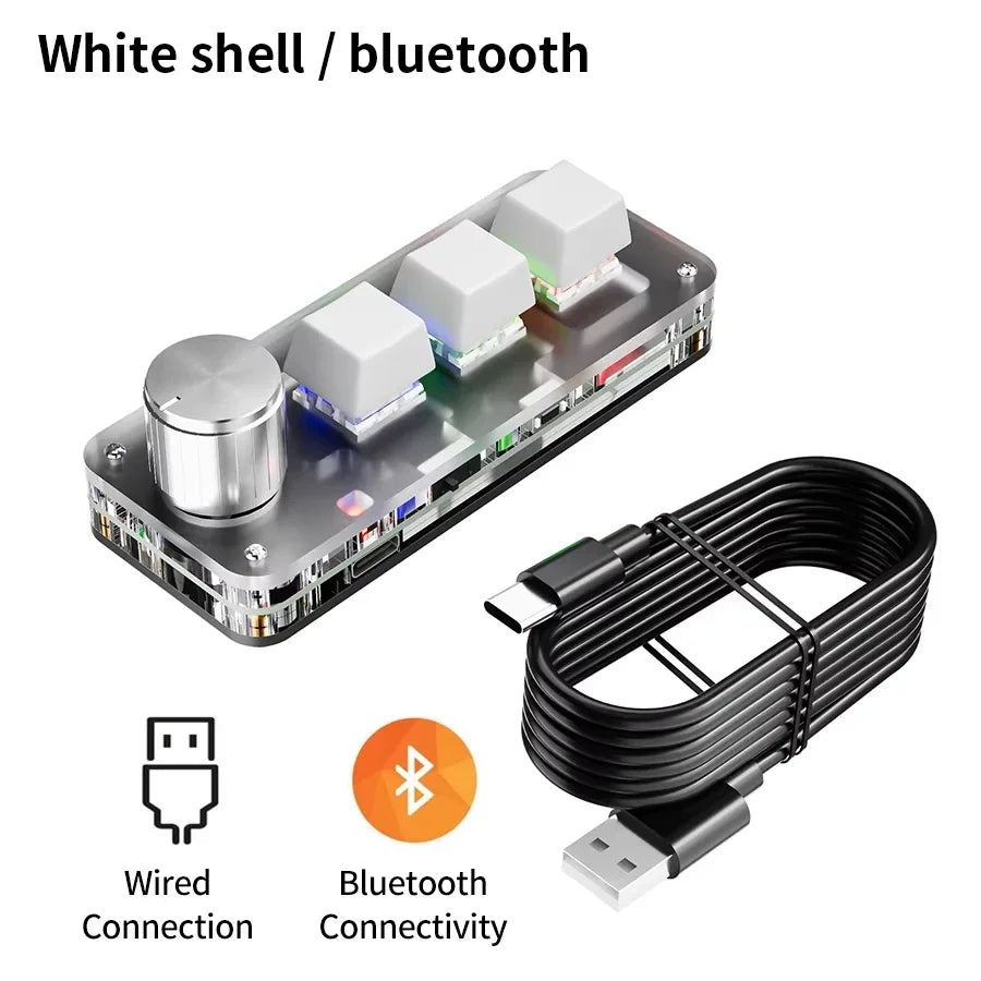 Makro-Tastatur mechanisch mit 3 Tasten und Drehknopf – Ansicht 8