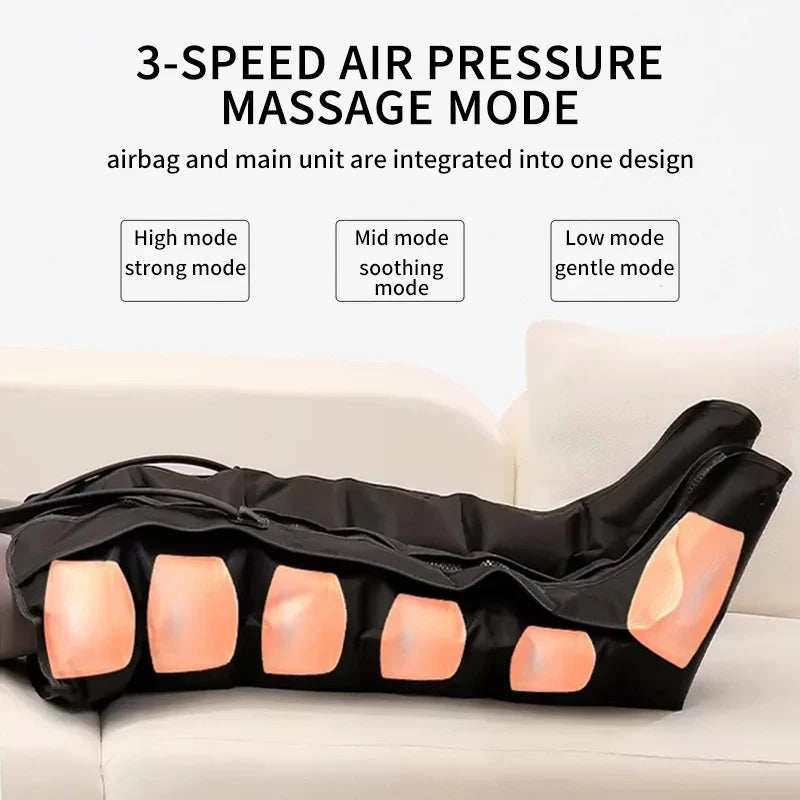 Beinmassagegerät mit Luftdruck und Knetfunktion – Ansicht 4