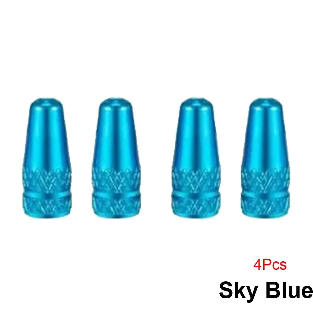 4PCS Aluminum Alloy Presta Valve Caps For Road MTB Track Racing Bike Tires French Valve Wheel Tube Covers – Ansicht 10