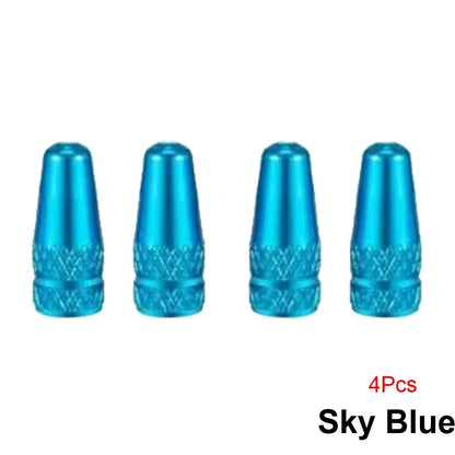4PCS Aluminum Alloy Presta Valve Caps For Road MTB Track Racing Bike Tires French Valve Wheel Tube Covers – Ansicht 10