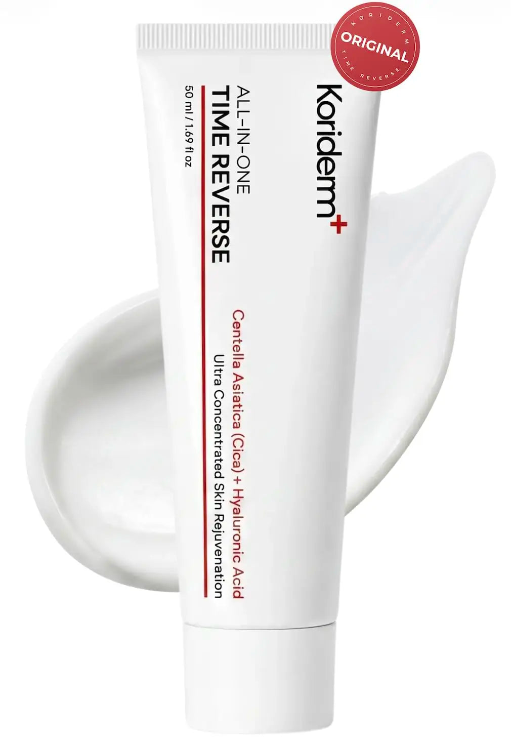 Koriderm All-In-One Time Reversal Cream - Cica+Hyaluronic Acid Deep Hydration Firming & Lifting Reduces Wrinkle Skin Moisturizer