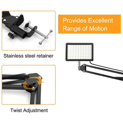 VitaHome™ LuminaPro Studio LED Light & Scissor Arm Stand