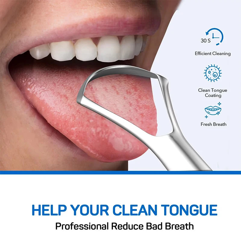 VitaCare™ PureBreath Single-Layer Stainless Steel Tongue Cleaner