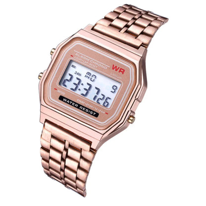 VitaHome™ RetroSteel Digital Multifunction Watch